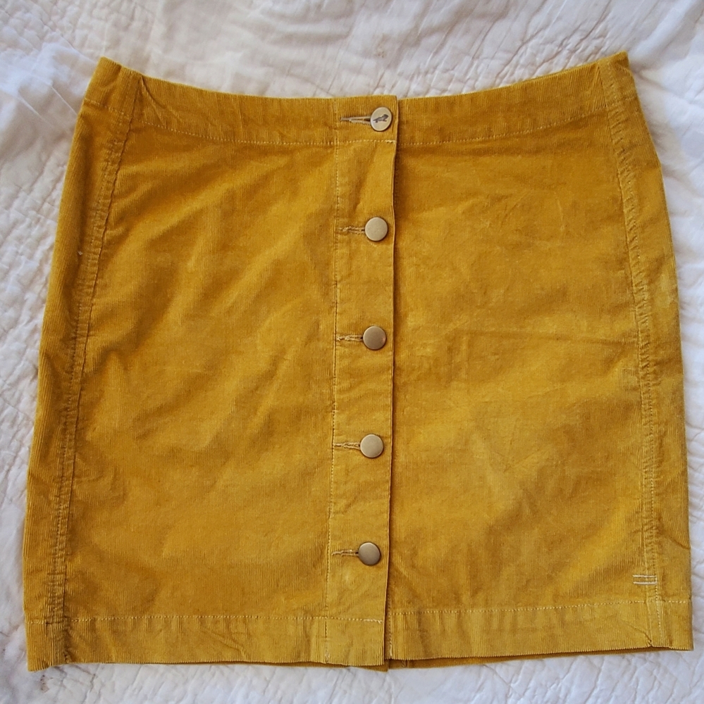 Toad and Co. Front Button Corduroy Skirt sz 2